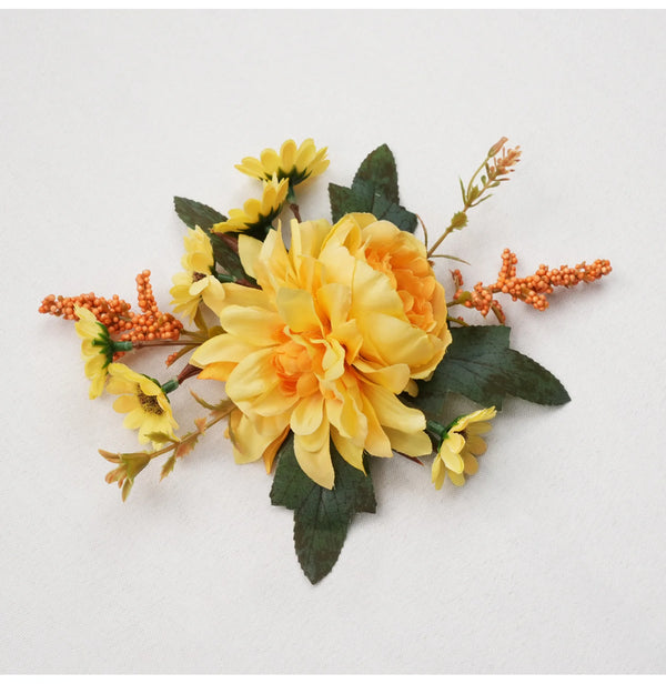 Wrist Corsages in Yellow