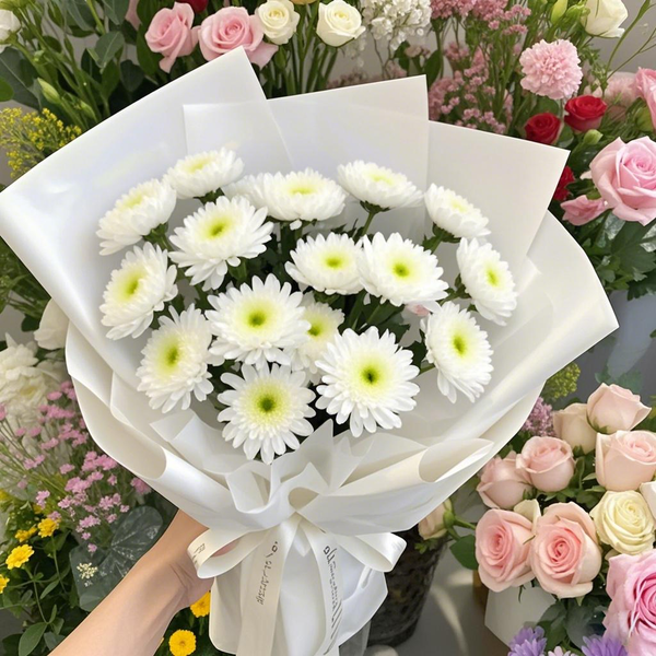 WHITE CHRYSANTHEMUM BRIDAL BOUQUETS