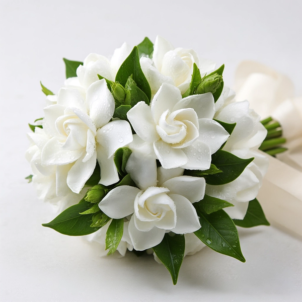 White Gardenia Bridal Bouquet