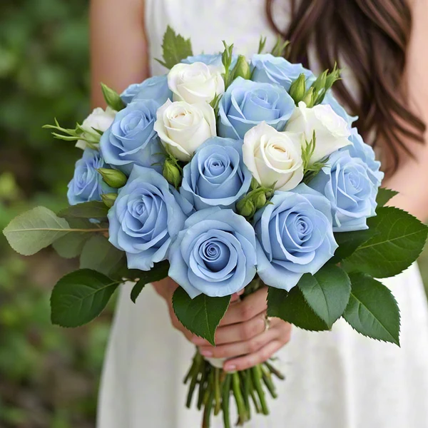 Blue Rose Bridal Bouquet