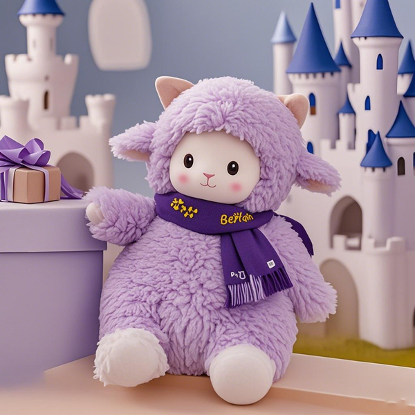 PartyCities Lavender Purple Lamb Doll Children's Day Gift for Children's Dream Guardian Companion