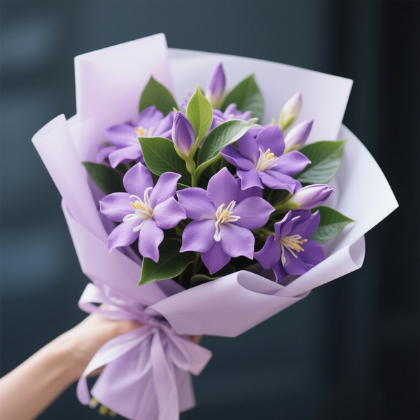 Purple Gardenia Bridal Bouquet