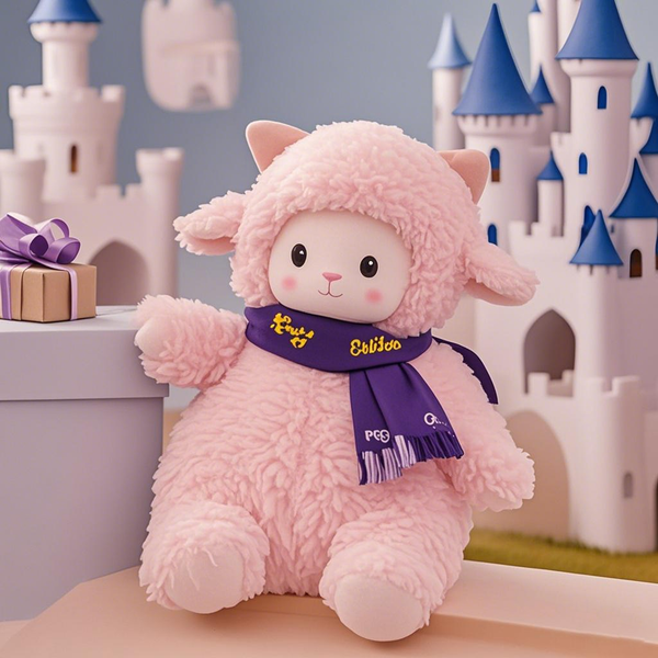 PartyCities Pink Lamb Doll Children's Day/Birthday/Full Moon Gift 0-6 Years Old Baby Soft Soothing Toy