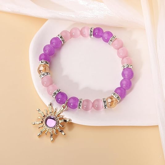 Lilo & Stitch Stone Beaded Bracelet - Charm Jewelry for Teens & Men