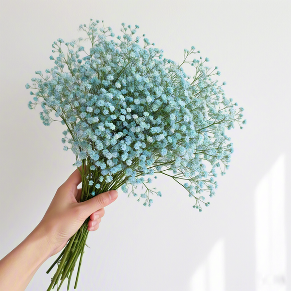 Blue Gypsophila Bridesmaid Bouquets