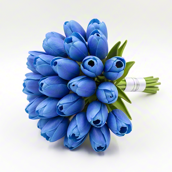 Blue Tulip Bridesmaid Bouquets