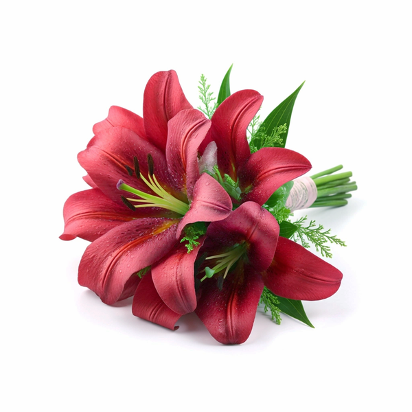 RED LILY BRIDAL BOUQUETS