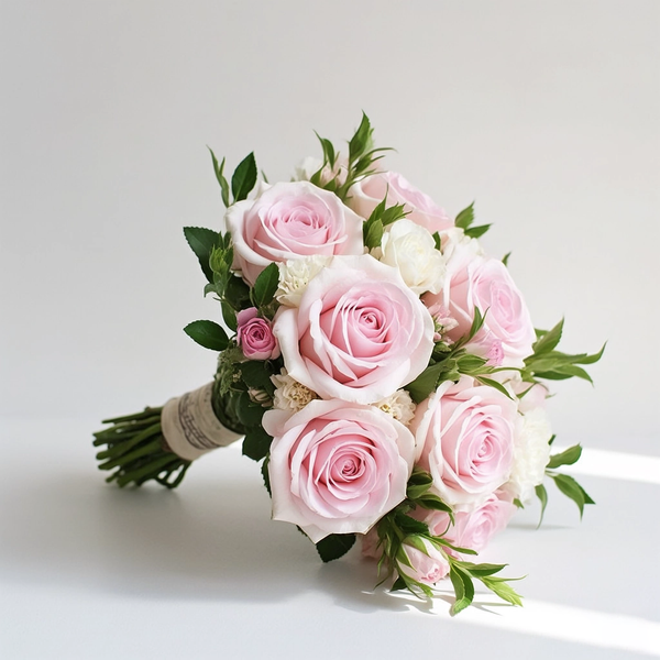 Pink Rose Bridal Bouquet