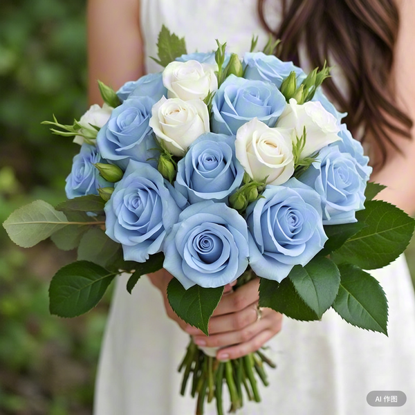 Blue Rose Bridal Bouquet