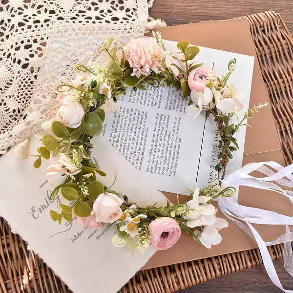 European and Korean wedding silk flower arrangement background props wedding wreath