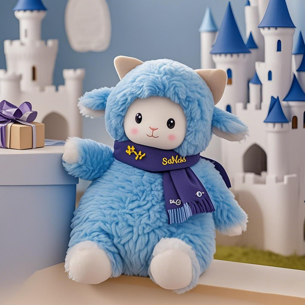 PartyCities Sky Blue Lamb Doll Children's Day Gift for Children's Gentle Guardian Partner